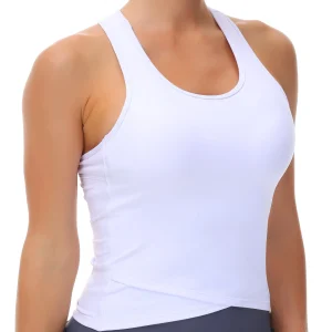 Racerback Workout Tank with Built in Bra