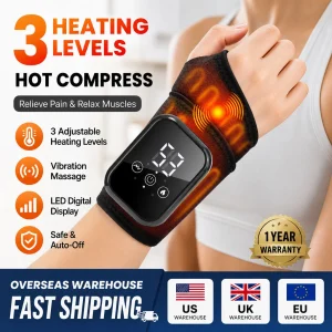 Cordless Heated Hand Wrist Massager with Vibration